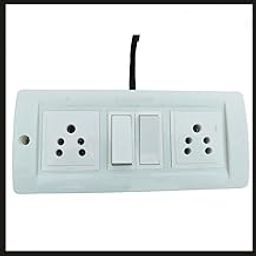 Extension Board with 6a Socket with switchs 2 Metre Wire, Power Strip, White-14