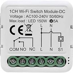URURTM 1CH Dry Contact WiFi Relay Switch Module,DC 12/24V AC 100-240V,Tuya Smart Life app,Compatible with Alexa,Google Home-image-91