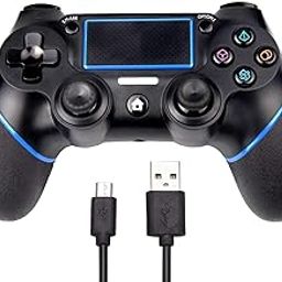 TCOS TECH PS4 Controller Compatible with PS4/PS4 Pro/PS4 Slim, Wireless Controller with Built-in Speaker, LED Light, 6-Axis Gyro Sensor, Turbo Button, Double Vibration, Headset Jack-2