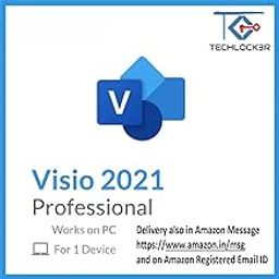 TECHLOCKER Visio Professional Pro 2021 | Retail Product License Key Only | 1 User/PC/Laptop Win 10 or 11 only | Lifetime Validity | Quick Delivery | Motherboard Bind License |-12