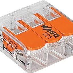 WAGO 221-413/Ve00-2500 221 Series 3 Conductor Awg 24 – 12 Transparent Body Connector W/Levers - 50 Item(S)-picture-22