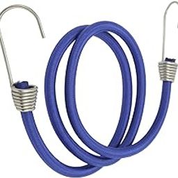 Stretchable Elastic Rope with Durable Steel Hooks - Bungee Cord for Bikes, Cars, Luggage, Camping, Tarps, Tents - Weatherproof and Abrasion Resistant (2m + Expandable) Available (2)-picture-22