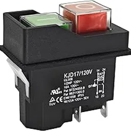 KJD17 Electromagnetic Pushbutton Switch - 120V/220V 4-Pin 16A for Garden Tools and Power Tools-picture-5