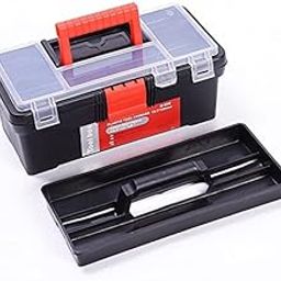 12 inch portable toolbox home hardware plastic tool box car repair box 304x137x105mm Storage Box with tray compartment-picture-14