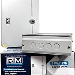 RiM 4 Way TPN Distribution Box Double Door - Heavy Duty Three Phase DB for Safe & Efficient Power Distribution | Powder Coated, Corrosion-Resistant Metal Enclosure for Industrial Use-5