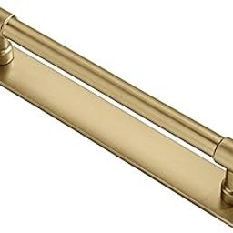 khtumeware 5 Pack 8 Inch(203 mm) Center to Center Brushed Gold Cabinet Pull Backplate with Base Plate Zinc Solid Brushed Brass Kitchen Cabinet Handles Drawer Pulls Cabinet Hardware-image-39