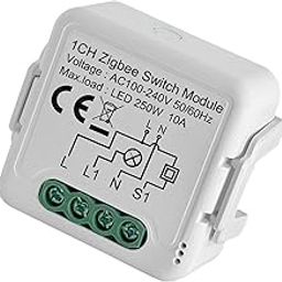 Pinakine® Smart Dimmer Switch Module Mini WiFi LED 250W 10A Works for Alexa Echo 1 Way|68045439PNK-4