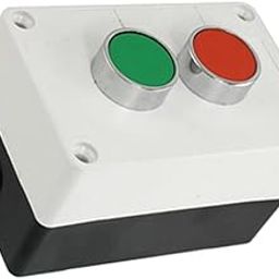 Momentary Action NO NC Contact Green Red Cap Push Button Station-13