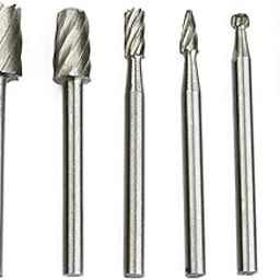 Generic 6pcs Cutter Grinding Head Milling HSS Practical Woodworking Mini Kit Silver Routing Router Carving Drill Bits Set Rotary Tools-image-8