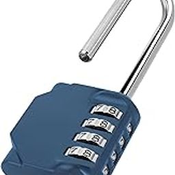 KAWAHA CL21BG 2.6 Inch Long Shackle Combination Lock, 4 Digit Combination Padlock Set Your own Combination for Gym Locker Lock, School, Gates, Doors, Toolbox, Hasps and Storage (Blue-Gray (L) *1)-18