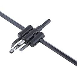 uptodateproducts 30-300mm Alloy Steel Adjustable Aircraft Type Wood Circle Hole Saw Cutter Tool Kit Cordless Drill Bit with 8mm Drill Diameter-image-1