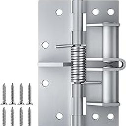 KRYLAR - Self Closing Door Hinges, Multi-Functional Hinges Automatic Door Closer, Adjustable Tension, Stainless Steel, Unfinished, Multicolor-picture-8