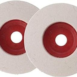 Excel Impex Wool Polishing Wheel Buffing Pad for polishing stainless steel metal marble glass ceramic, 4 Inch (Set of 2)-59