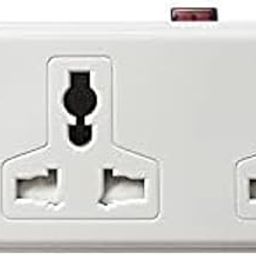 MX Cordless Extension Board with Individual Switch Multi Plug Socket with 2 pin + 3 pin Universal sockets - 6 Outlet with Safety Shutter Protection Surge Protection 6 Amp for HomeOfficeElectronics-13