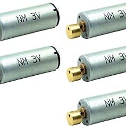 INVENTO 5Pcs (Pack of 5) 3V - 6V Vibration DC motor N60 mini coreless micro DC Toy Hobby Motor 12x30mm 25000 rpm copper ecentric weight for Toys DIY Projects-picture-10