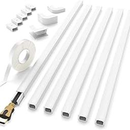 Serplex® 6Pcs Cord Hider 15.7 inches Connectable Cable Hider, One-Cord Cord Covers for Wall, Sliding Cable Cover Raceway, Wire Hiders for Tv on Wall, Wire Covers for Cords-17