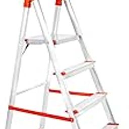Mizu 4 Steps Foldable Aluminium Ladder for Home with Upto 400 Kgs Load Capacity, Anti-Skid Shoes, Slip-Proof Steps & Edge Guards & with Platform-5 Years Warranty-image-39