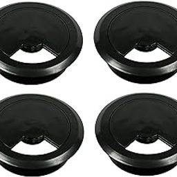 Purple Furnitureᵀᴹ Cable Grommet Durable Plastic Wire Manager Hole Cover for Computer Tables and Desks (64 mm/2.5-inch Diameter, Classic Black) (Pack of 4)-13