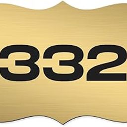 Gifteeng Custom Door Numbers for Home & Office | PVC Plaques with Self-Adhesive Double-Sided Tape 4x2.5 Inches | Flat Numbers for Malls, Offices, Multi-Purpose Use (Des02 Gold)-image-54