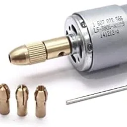generic S P 12V Mini DIY Electric Drill & Drill Set - Brass Chucks, Rotary Tool for Drilling Application (2.5mm) - Combo of 8 Pieces-picture-1