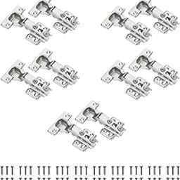 Volo European Style Steel Auto Concealed Cabinet Hinges (Pack of 5 Sets) (0 Crank- Full Overlay)-57