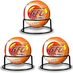 GREEN FIRE OFF (GFO) Fire Extinguisher Ball | Self Activate 3-5 Sec Multiple 6 Sensors | Fire Extinguisher Ball 1.3 kg for Home, Car, Office & Industries Pack of 3-image-34
