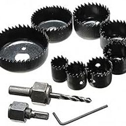 AASONS Hole Saw Drill Bit Set Cutter Wood/Plastic/Soft Metal Working Tool 19 to 64mm (11 Pieces)-image-96