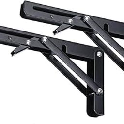 Hovico Foldable Stretch Shelf Rack Wall Mount Kitchen Microwave Oven Stand Brackets,DIY Wall Mounted Folding Table Hinge,Space Saving for Bench Table with Screws (30 CM)-image-64