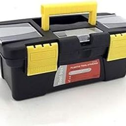 ATETO Tool Storage Box|Multi-Functional Plastic Hardware Tool Storage Box Travel Tool Organizer Box with Carry Handle Screwdriver Wrench Stationery Storage Box Garage Tool Organizer Box. (Set of 1)-picture-18
