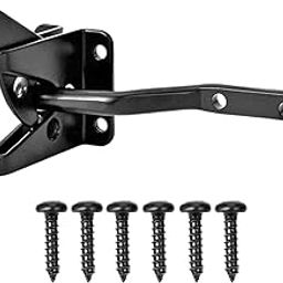 SAZ DEKOR® Heavy Duty Fence Gate Latch Self Locking Hardware for Yard Shed Barn Doors|Hanging Rack, Clothes Hanger for Balcony & Bedroom, Wall Hanging Hooks Strong Without Drilling, Screw Driver|-4