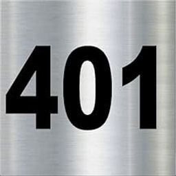 Number Plate 401 Room, Door No,Rack Numbers Warehouse, Steel Brushed Type Color Acrylic Board with PVC Waterproof Black Sticker | Wall Stickers-image-56