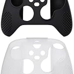 PSS 2Pack Silicone Cover Skin for Xbox Series X Controller, Soft Rubber Case Protector Anti-Slip for Xbox Series S Controller - Black/White-19