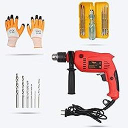 Hillgrove HGCM322M1 700W Drill Machine with 6 Pcs Masonry & Metal Drill Bit Set for Making Holes in Metal/Wood/Concrete with Reverse Rotation and Variable Speed Pistol Grip Drill (13 mm Chuck Size)-12