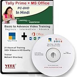 Veertutorial Tally Prime + MS Office Basic to Advance Video Training in Hindi PC DVD-75