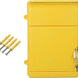 Enakshi (Label) Creations Lockable Wall Hanging Mailbox Post Box Versatile Drop Box for Hotel Business Yellow|Home Decor|Figurines-image-54