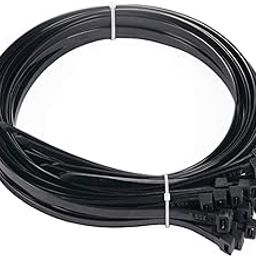 SCHOFIC Cable Zip Ties Heavy Duty 450 MM [Size 18 INCH], Ultra Strong Plastic [Polyamide] Wire Ties with 49 Pounds Tensile Strength, Nylon Tie Wraps with 4.8 MM Width (25, BLACK)-25