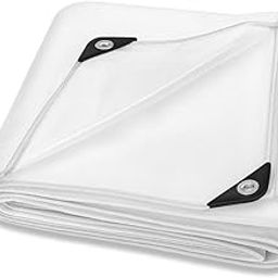 Rain Pro Heavy Duty Waterproof Tarpaulin | 200 GSM Durable Plastic Tadpatri Sheet | Multipurpose Outdoor Cover for Rain, Dust & Sun Protection (White, 15×21)-image-81