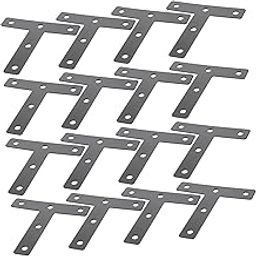 SOESFOUFU 20pcs Cold Rolled Steel t Shelf Bracket Flat Braces Furniture Wall Brace-image-2