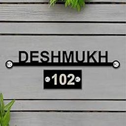 UNKAR EXPORTS INDIA Customized & Personalized Beautiful House Name Plates with Number Plate | Modern Laser Cut Metal Outdoor Decor for Home & Office-image-52