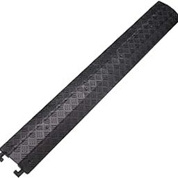 ABS INDUSTRY Heavy Duty Rubber Cable Protector Bump/Hump Speed Breaker Heavy Duty Hose Cable Track Protector Protective Cover Wires Concealer Floor Cord Cover Cord Protector Black (Small)-8