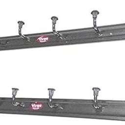 Bhagwati Alloy Steel Nice Looks, Nice Mood, Elegant Door/Wall 6 Hook Cloth Hanger with Screws (Deep Brown) - Set of 2-picture-9