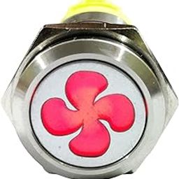 Metal Push Button Switch | Fan Sign | 16mm, 5 pins |Ring light | Stainless Steel | high quality | Non Momentary Push Button Switch (Red)-image-43