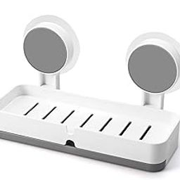 XBEY ABS Soap Stand for Bathroom Soap Holder for Bathroom Non-Drill Wall Mount Magic Sticker Self Adhesive Soap Stand Plastic Wall Mounted Drain Soap Box (Pack of 1 Soap Holder)-8