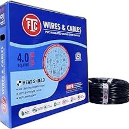 FTC 90m Single Core Electrical Cable | 4.0 Sq.mm | PVC Insulation | Red-image-45