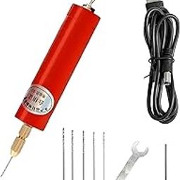 SNEHMURTI Micro Electric Portable Hand Drill Set, Mini Electric Pin for Arts & Crafts, Jewelry Making Miniature DIY Craft and Pendant Making Supplies (Set of 1)-2