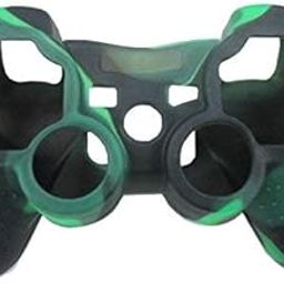 OSTENT Camouflage Silicone Skin Case Cover Compatible for Sony PS2/3 Wireless/Wired Controller - Color Dark Green-11