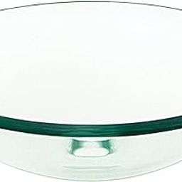 Riya Enterprises Round 12 mm Transparent Glass Clear/Natural Vessel Sink (16" Diameter; Clear)-image-21