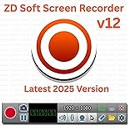 ZD Soft Screen Recorder With Screen Capture | Latest 2025 v12 Version | Computer Screen Record with audio | Record 4K/1080p | Save recordings to MP4/AVI | AI Tools | 1 User X 1 PC | Lifetime Validity | | For Windows-11