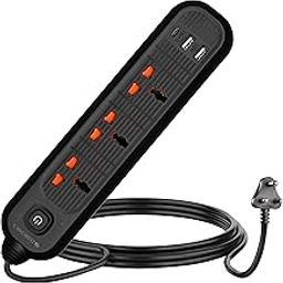 ZEBRONICS Power BAR 132, Extension Board/Strip, 2000 Watts, 10 Amps, 1x Type C Port, 3X Universal Socket, 2X USB Port, LED Indicator, On/Off Switch, Wall Mountable, 3 Meter-29