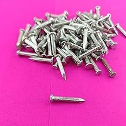 advancedestore 1 Inch Steel Flat Head Nails for Hanging Pictures, Wall Art, Wood Projects (1 inch) Pack of 100 Pieces-image-101